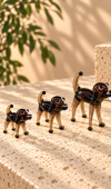 Noir Puppy El Yapımı Cam Köpek Ailesi – 3'lü Dekoratif Set Noir Puppy El Yapımı Cam Köpek Ailesi – 3'lü Dekoratif Set