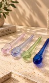 VILFERA Lale Cam Dekoratif 4lü Set Renkli Kaşıklar VILFERA Lale Cam Dekoratif 4lü Set Renkli Kaşıklar