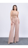 30144 Ön Çift Pileli Salaş Plazzo Cepli Pantolon