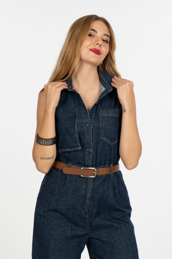 Alessia Belted Denim Tulum 50421