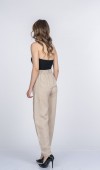 Alina Dar Paça Balon Form Keten Pantolon 30398