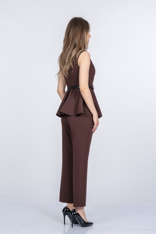Alina Minimal Kemerli Yelek ve Pantolon Takım 1322