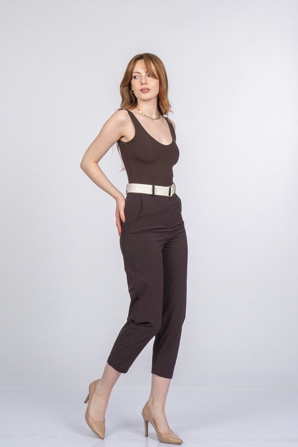 Alviera Paraşüt Kumaş Bilek Boy Pantolon