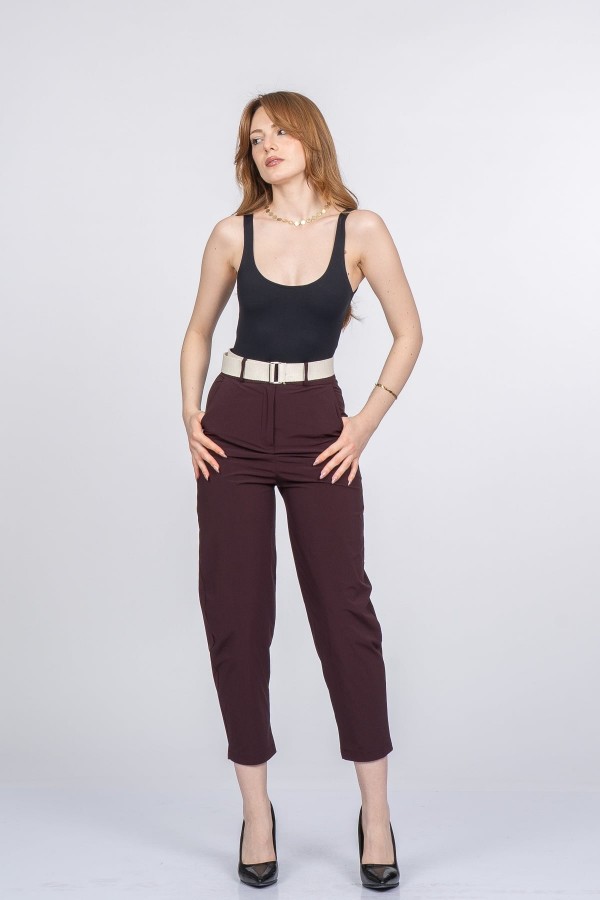 Alviera Paraşüt Kumaş Bilek Boy Pantolon