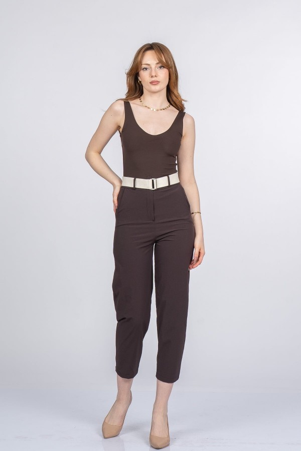 Alviera Paraşüt Kumaş Bilek Boy Pantolon