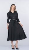 Alya Uzun Kollu Zarif Modal Kumaş Uzun Elbise 50395 Alya Uzun Kollu Zarif Modal Kumaş Uzun Elbise 50395