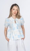 Amoura Soft Keten Bluz 70080