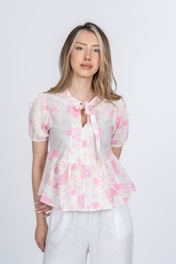 Amoura Soft Keten Bluz 70080