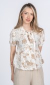 Amoura Soft Keten Bluz 70080