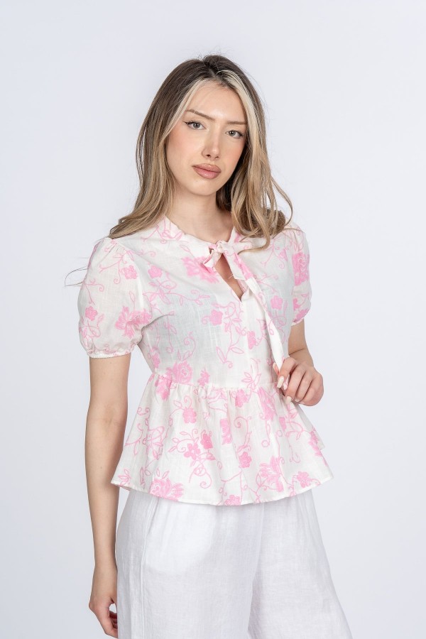 Amoura Soft Keten Bluz 70080