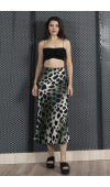 Aura Saten Maxi Skirt - Etek 6718
