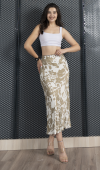 Aura Saten Maxi Skirt - Etek 6718