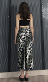 Aura Saten Maxi Skirt - Etek 6718