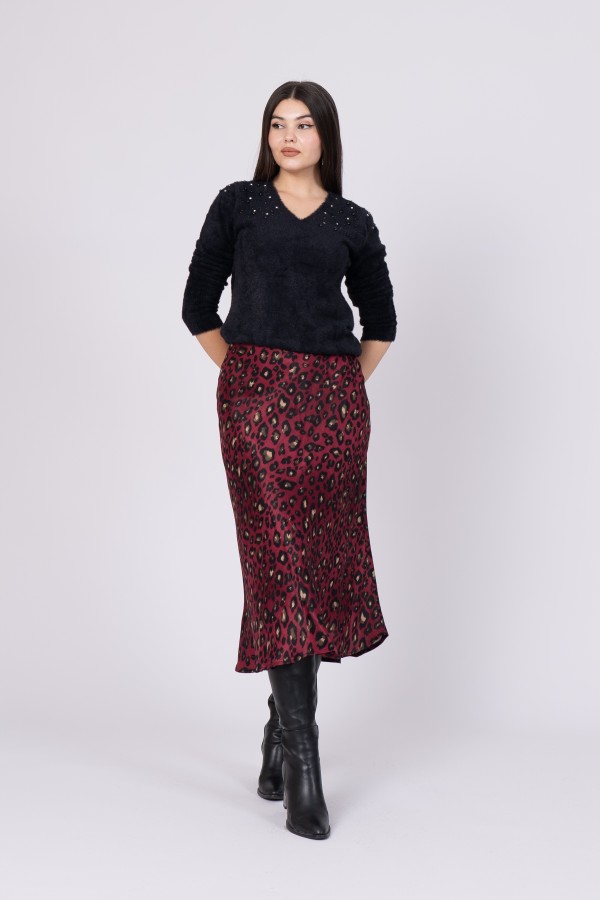 Aura Saten Maxi Skirt - Etek 6718 Aura Saten Maxi Skirt - Etek 6718