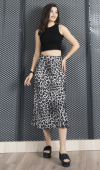 Aura Saten Maxi Skirt - Etek 6718