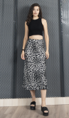 Aura Saten Maxi Skirt - Etek 6718