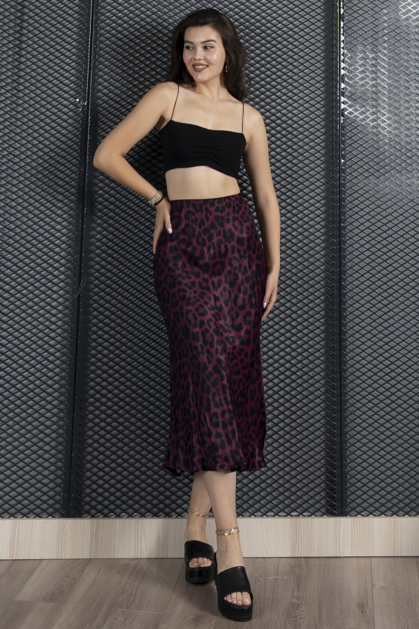Aura Saten Maxi Skirt - Etek 6718