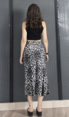 Aura Saten Maxi Skirt - Etek 6718