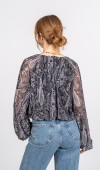 Beli Lastikli Yuvarlak Yaka Şifon Bluz 70060 Beli Lastikli Yuvarlak Yaka Şifon Bluz 70060
