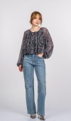 Beli Lastikli Yuvarlak Yaka Şifon Bluz 70060 Beli Lastikli Yuvarlak Yaka Şifon Bluz 70060