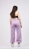 Beli ve Paçası Lastikli Boyamalı Pantolon 30115 34