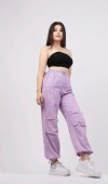 Beli ve Paçası Lastikli Boyamalı Pantolon 30115 34