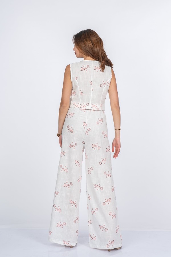 Bella Elegant Çiçek Nakışlı Keten Takım 9146 Bella Elegant Çiçek Nakışlı Keten Takım 9146