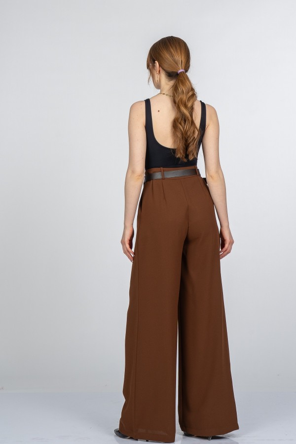 Bellara Geniş Pileli Yüksek Bel Kemerli Pantolon 30374 Bellara Geniş Pileli Yüksek Bel Kemerli Pantolon 30374