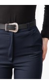 Boru Paça Kemerli Smart Pantolon 3989