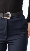 Boru Paça Kemerli Smart Pantolon 3989