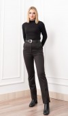 Boru Paça Kemerli Smart Pantolon 3989
