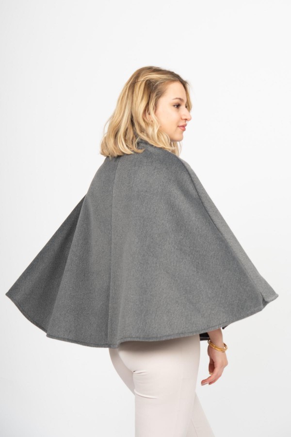 BowSleeve Cape – Fiyonk Detaylı Premium Kaşe Panço 2636