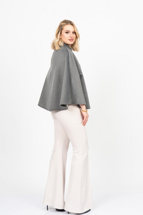 BowSleeve Cape – Fiyonk Detaylı Premium Kaşe Panço 2636