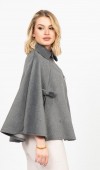 BowSleeve Cape – Fiyonk Detaylı Premium Kaşe Panço 2636
