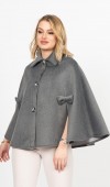 BowSleeve Cape – Fiyonk Detaylı Premium Kaşe Panço 2636