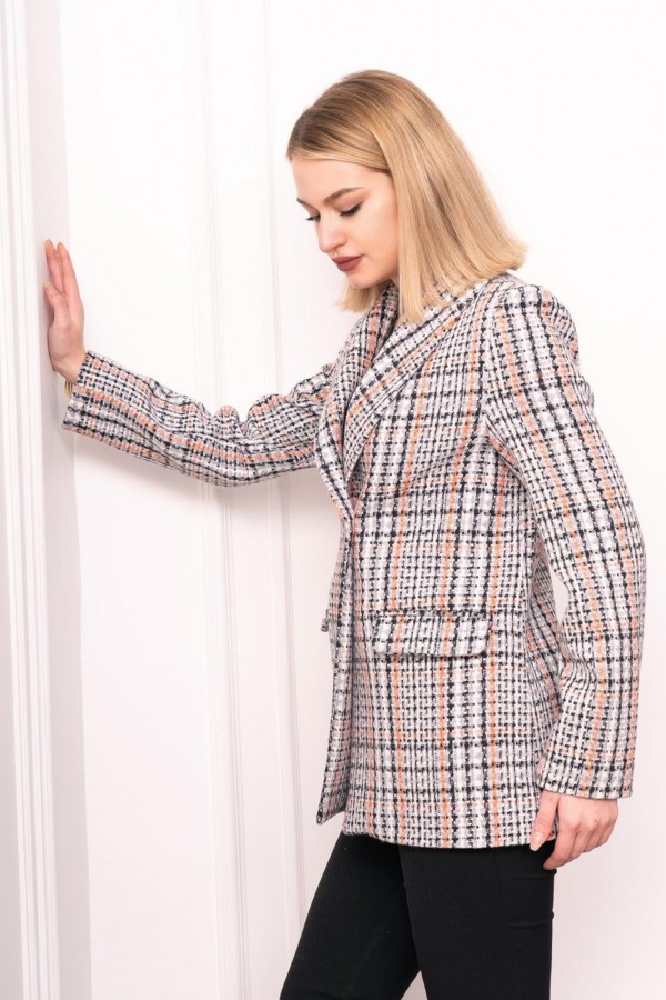 Buklet Elegance Tek Düğmeli Ceket – 8629 Buklet Elegance Tek Düğmeli Ceket – 8629