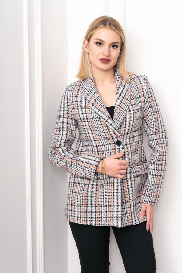Buklet Elegance Tek Düğmeli Ceket – 8629 Buklet Elegance Tek Düğmeli Ceket – 8629