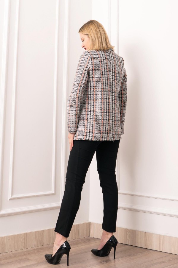 Buklet Elegance Tek Düğmeli Ceket – 8629 Buklet Elegance Tek Düğmeli Ceket – 8629