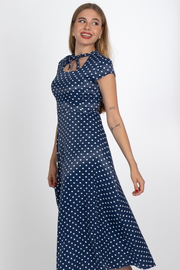 Carla Fiyonk Yaka Detaylı Maxi Boy Elbise 50402 Carla Fiyonk Yaka Detaylı Maxi Boy Elbise 50402