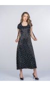 Carla Fiyonk Yaka Detaylı Maxi Boy Elbise 50402