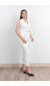 Ceket Yaka Kolsuz Cepli ve Kemerli Tulum 50334