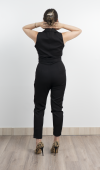 Ceket Yaka Kolsuz Cepli ve Kemerli Tulum 50334 Ceket Yaka Kolsuz Cepli ve Kemerli Tulum 50334