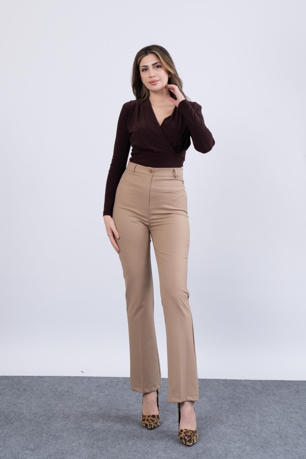 Cepsiz İspanyol Paça Kumaş Pantolon 30088 Cepsiz İspanyol Paça Kumaş Pantolon 30088