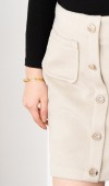 Chic Süs Düğme Detaylı Mini Kaşe Etek 6824 Chic Süs Düğme Detaylı Mini Kaşe Etek 6824