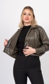 ChromeEdge Asymmetric Leather Blouse – 7759 ChromeEdge Asymmetric Leather Blouse – 7759