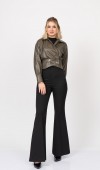 ChromeEdge Asymmetric Leather Blouse – 7759 ChromeEdge Asymmetric Leather Blouse – 7759
