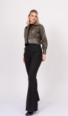 ChromeEdge Asymmetric Leather Blouse – 7759 ChromeEdge Asymmetric Leather Blouse – 7759