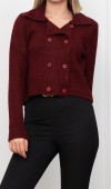 Çift Düğmeli Yün Triko Hırka 255252 STD Çift Düğmeli Yün Triko Hırka 255252 STD