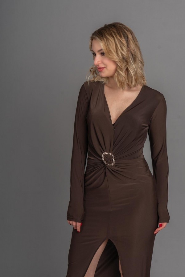 Clara Party Yırtmaçlı Uzun Elbise 50353 Clara Party Yırtmaçlı Uzun Elbise 50353