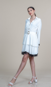 Dantel Detaylı Uzun Kollu Kısa Elbise 50371 Dantel Detaylı Uzun Kollu Kısa Elbise 50371